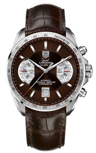 TAG Heuer Grand Carrera Calibre 17 RS 43 Stainless Steel / Brown / Alligator